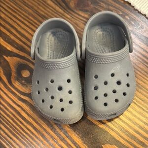 CROCS Gray Water Shoes with Perforated Design